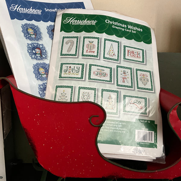 Herrschners Holiday Jingle Gift Box Set Plastic Canvas Kit