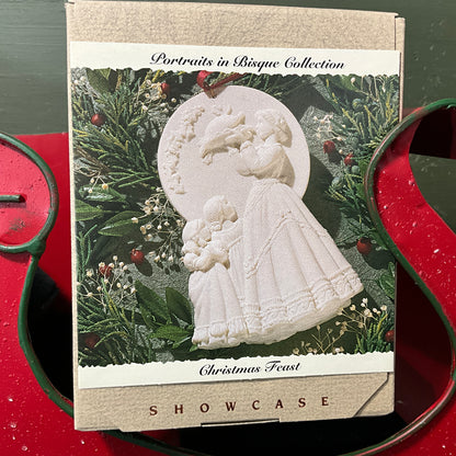 Hallmark Norman Rockwell Portraits in Bisque Collection Vintage 1993 Keepsake Ornaments  set of 3 see pictures and description*