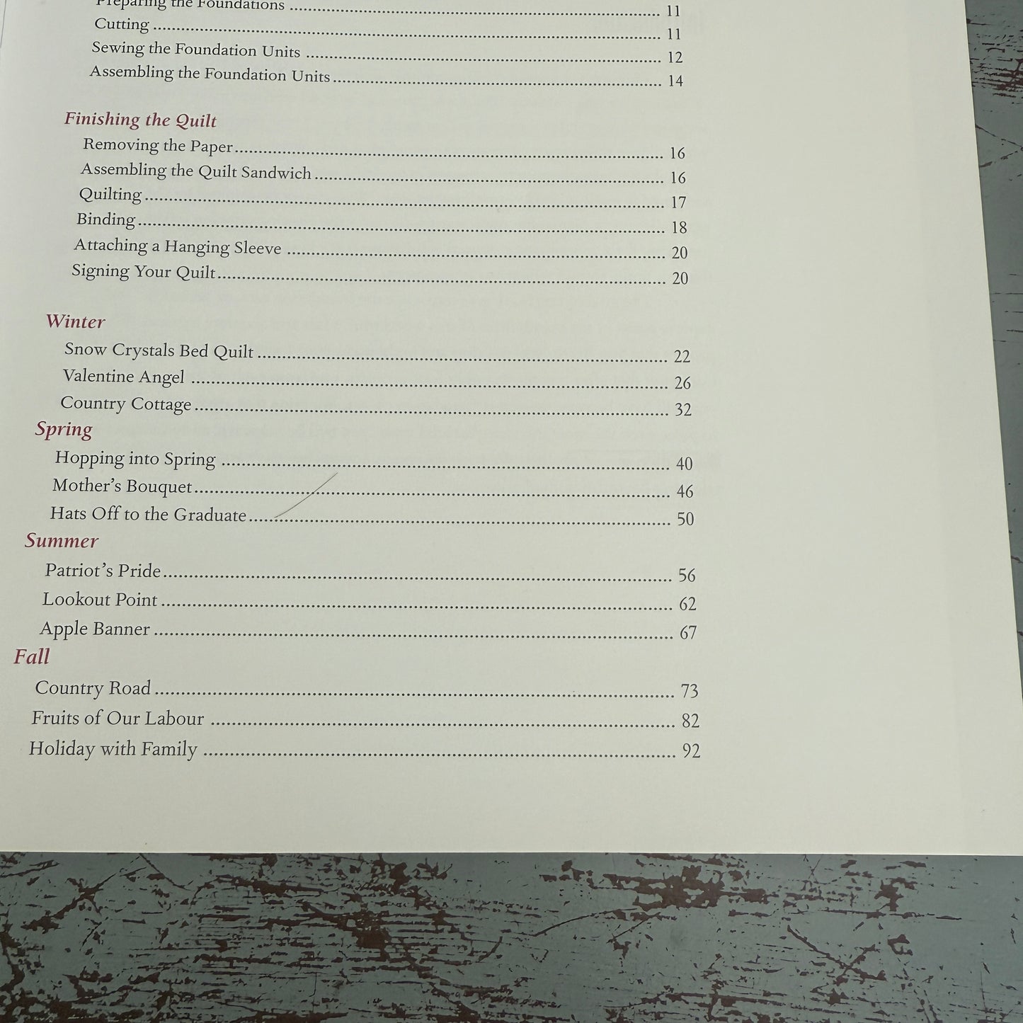 That Patchwork Place Paper Piecing the Seasons pattern Book