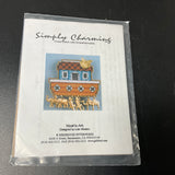 Simply Charming Noah's Ark counted cross stitch kit includes plastic canvas and charms