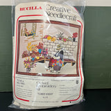 Bucilla Creative Needlecraft Flower Vendor 1795 Crewel Embroidery Kit
