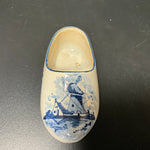Precious porcelain Dutch Clog Delft Blue handpainted made in Holland souvenir collectible 4.5 inches