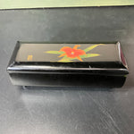 Japanese Lacquerware beautiful floral motif musical mirrored jewelry box vintage keepsake collectible