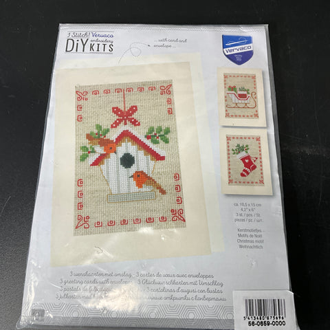 Vervaco Christmas card DIY kits I Stitch! Veruaca cross stitch kit