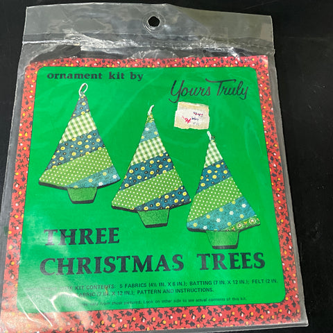 Yours Truly Three Christmas Trees ornament kit