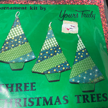 Yours Truly Three Christmas Trees ornament kit