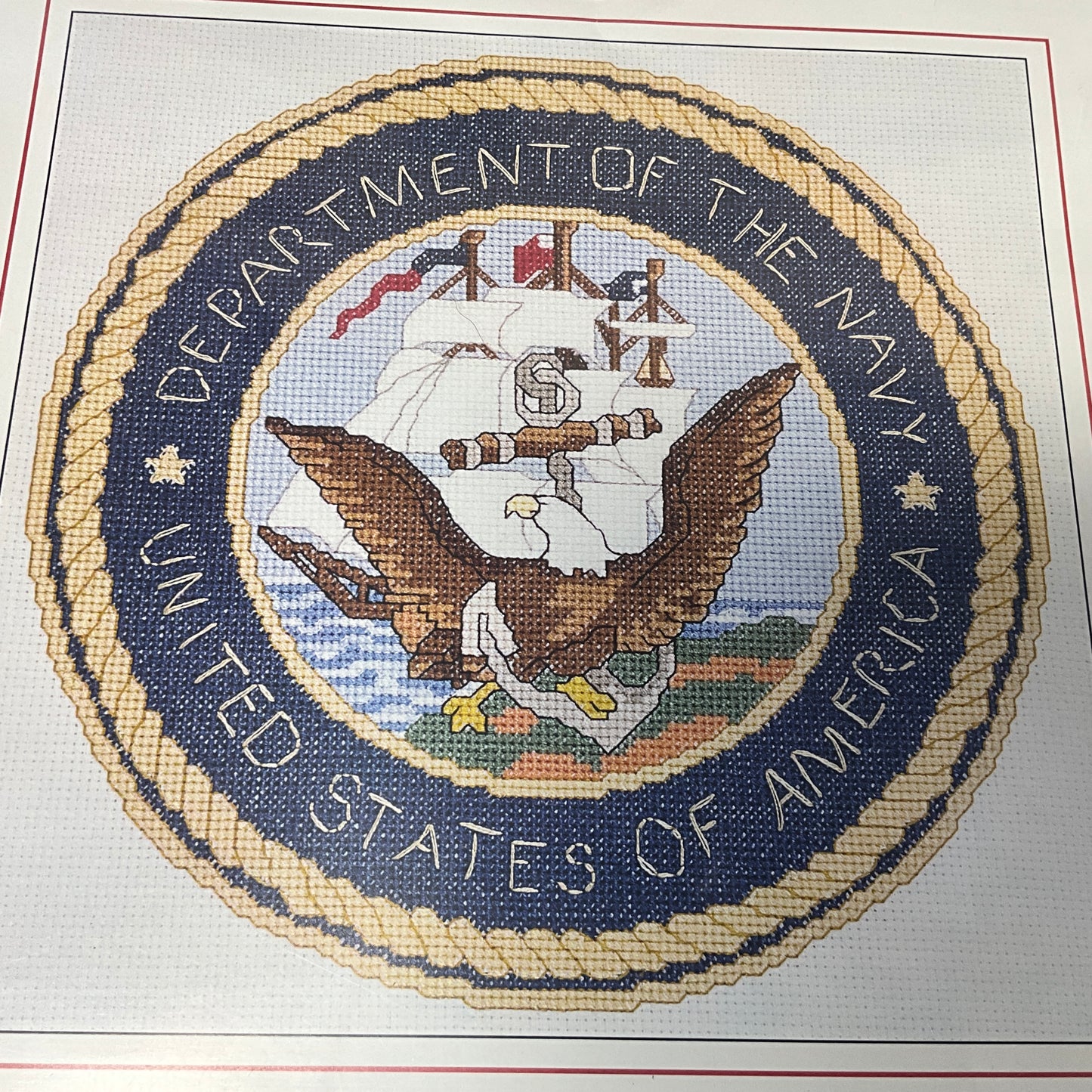 Just Cross Stitch Emblems of Freedom United States Navy Seal cross stitch chart