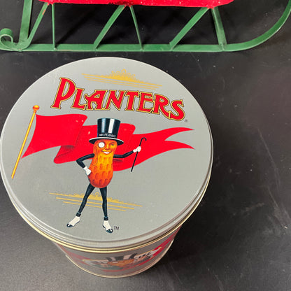 Planters Peanuts vintage 1989 round tin advertising collectible