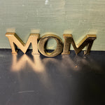 Gold-tone metal MOM letters vintage decorative collectible letters