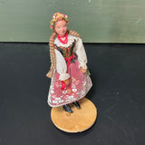 Cute Capella Polish girl Krakowianka vintage handmade mini doll