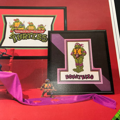 Plaid Donatello and Teenage Mutant Ninja Turtles vintage 1990 cross stitch chart