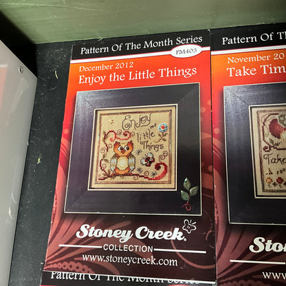 Stoney Creek Collection Pattern Of The Month Series st of 4 counted cross stitch charts see pictures and description*