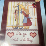 Paragon Be ye neat and tidy counted cross stitch picture kit with frame 5 by 7 inches