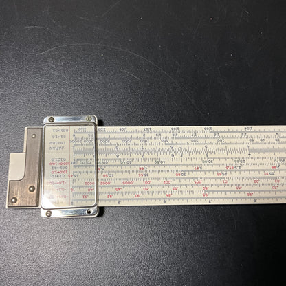 Fantastic Frederick Post Co. Versalog 1460 slide rule with stitched leather case vintage collectible tool