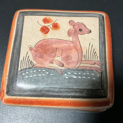 Tanela Baby Giraffe hand painted Mexican trinket box