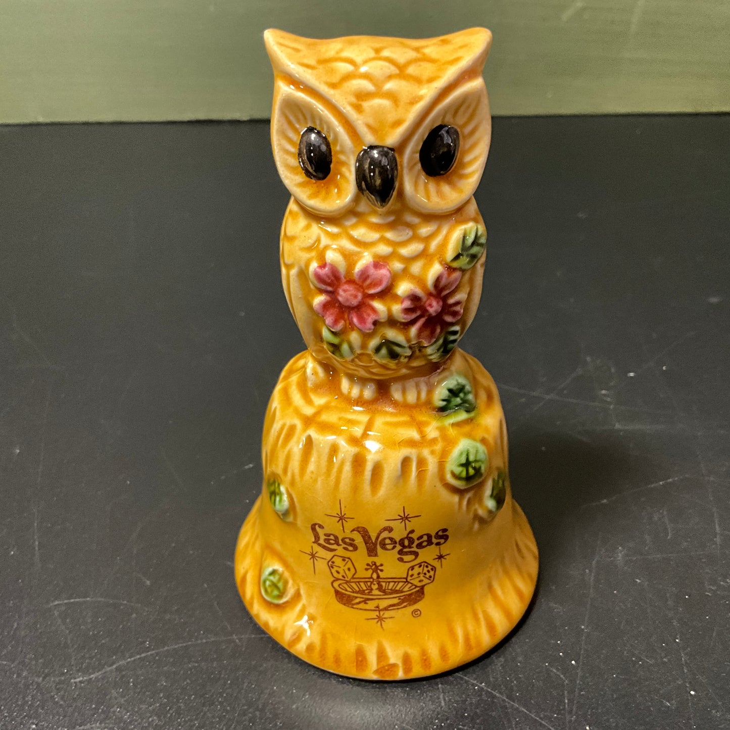 Night Owl Las Vegas porcelain bell vintage souvenir collectible