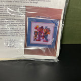 Kappie Originals Clown CAT 2346-1-7 counted cross stitch kit 14 count ivory AIDA