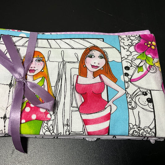 Fun & Fancy fabric Woman, Bra Tops, and purple polka dot .25 yards of each see pictures for details