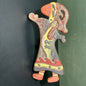Peruvian mother with children carved wood Cusco Peru vintage collectible figurine