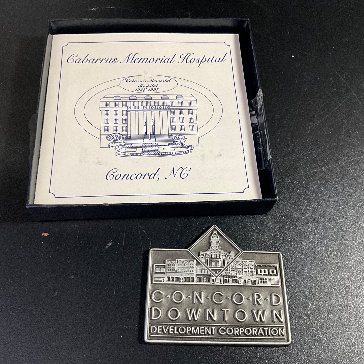 Cabarrus Memorial Hospital Concord, NC downtown development Corp. collectible pewter ornament