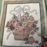 Golden Bee French Floral Basket 20383 stamped cross stitch kit 16 by 20 inches