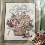 Golden Bee French Floral Basket 20383 stamped cross stitch kit 16 by 20 inches