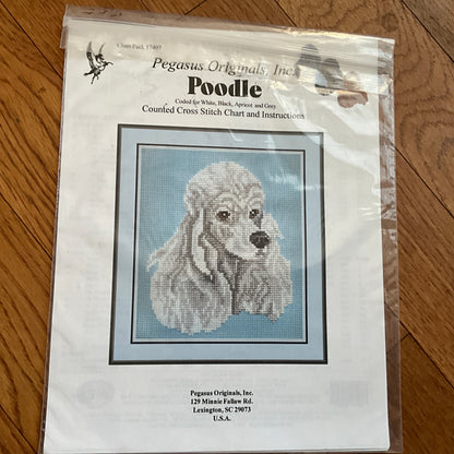 Pegasus Originals Poodle vintage 1999 counted cross stitch chart
