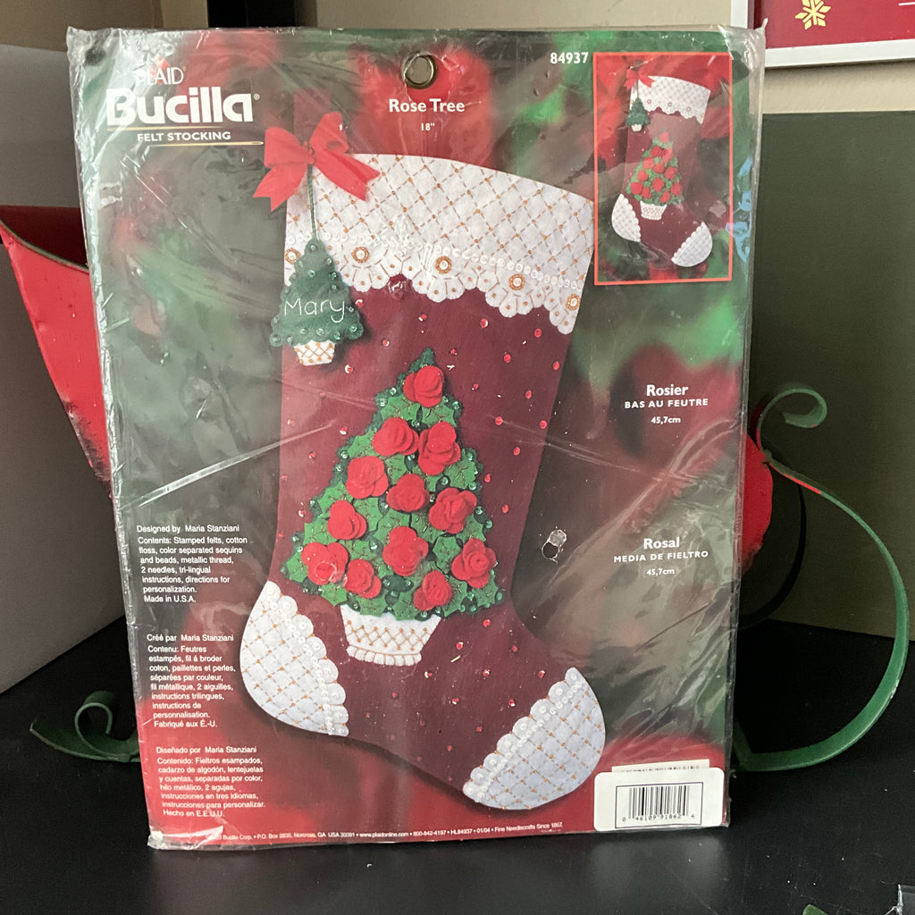 Plaid Bucilla Felt Christmas Stocking Kit, Stocking Kit with Santa and