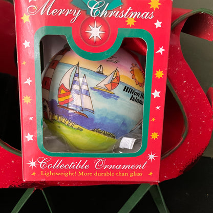 Hilton Head Island Nautical Christmas Ball Ornament