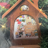 Friendship Collection Christmas Village North pole Workshop chart and resin embellishment
