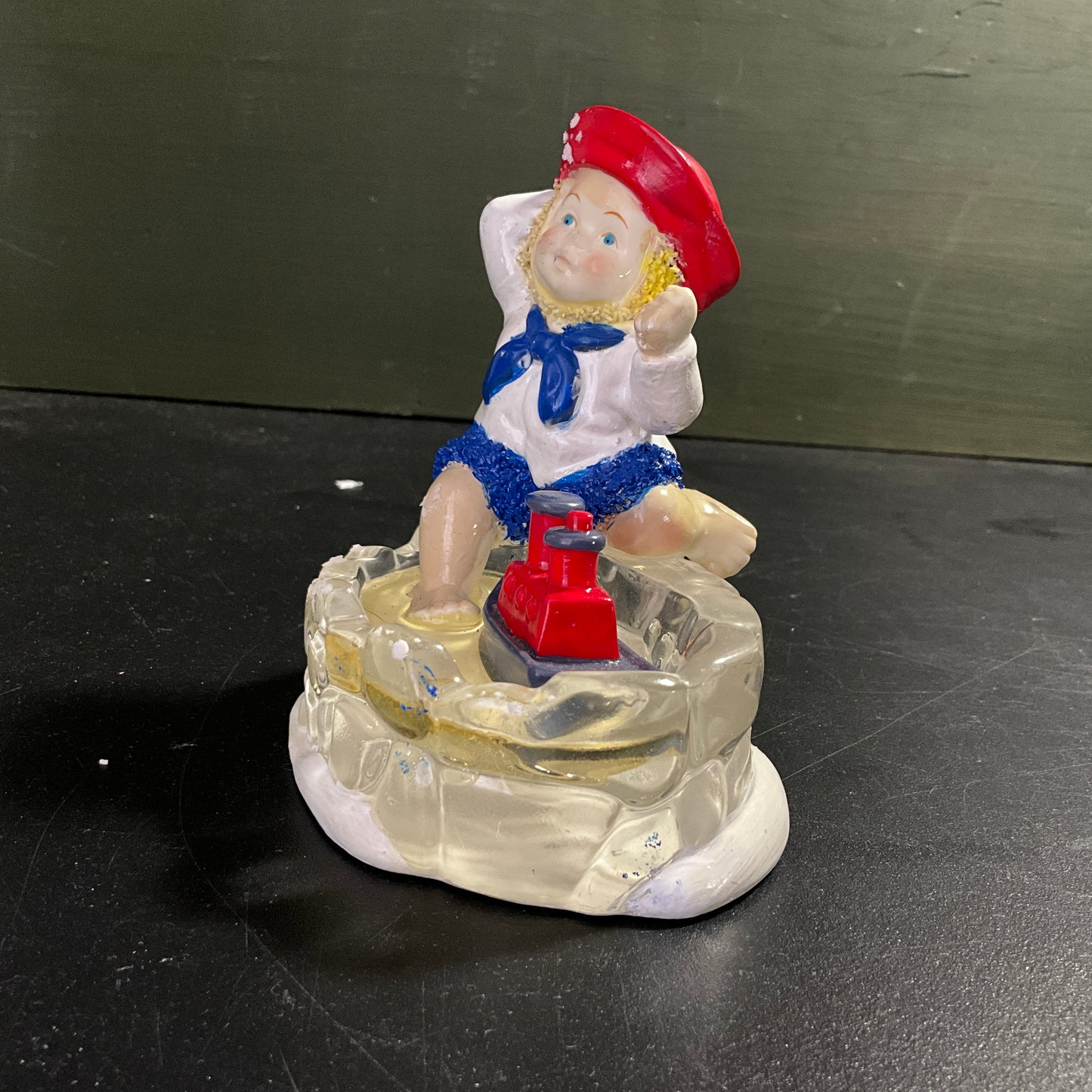 Department 56 Pride of the Sea child with toy boat in a tub collectible figurine