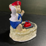 Department 56 Pride of the Sea child with toy boat in a tub collectible figurine