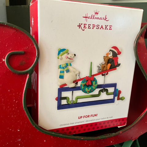 Hallmark Up For Fun Dated 2013 Keepsake ornament with movement QXG1735