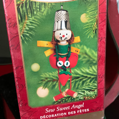 Hallmark Sew Sweet Angel Dated 2001 Keepsake ornament QX2862