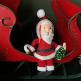 Santa and Mrs. Claus set of 2 fabric ornaments