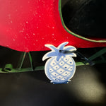 Russ Berrie Pineapple porcelain Christmas ornament