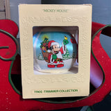 Hallmark Mickey Mouse Merry Christmas Dated 1980 Keepsake Satin Ball Ornament QX218-1