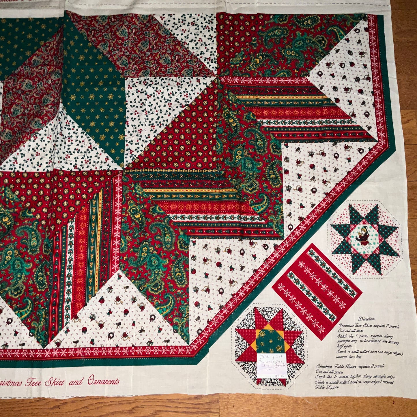 Concord's Christmas Tree and Ornaments fabric panel