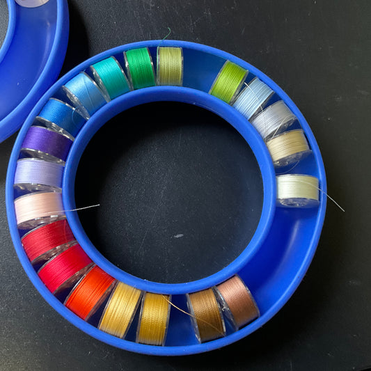 English paper piecing, bobbin ,donut holder ,with set of 20 & 19 bobbins, crafting storage & tools