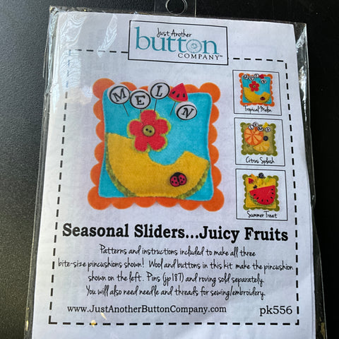 Just Another Button Company Seasonal Sliders ...Juicy Fruits felt kit*