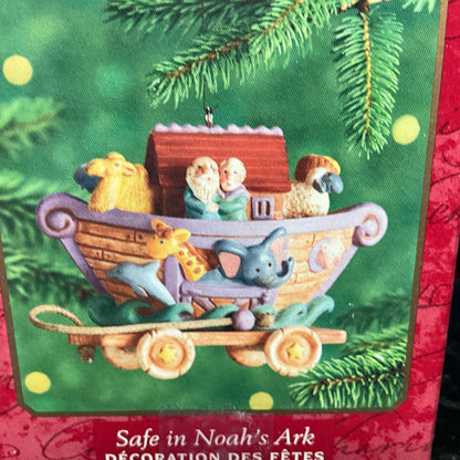 Hallmark Safe in Noah's Ark Dated 2000 Keepsake Ornaments QX8514