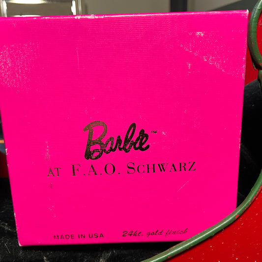 FAO Schwarz Barbie Shere 744946 24k gold finish 2.25 inch ball ornament 12088