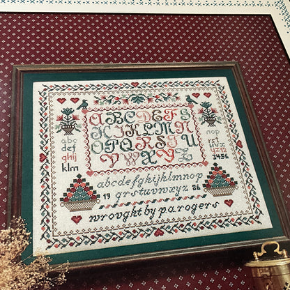 Pat Rogers' Counted Collection White Lace Sampler vintage 1992 counted cross stitch chart