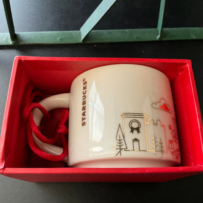 Starbucks You are Here Washington DC 2014 souvenir mini mug ornament