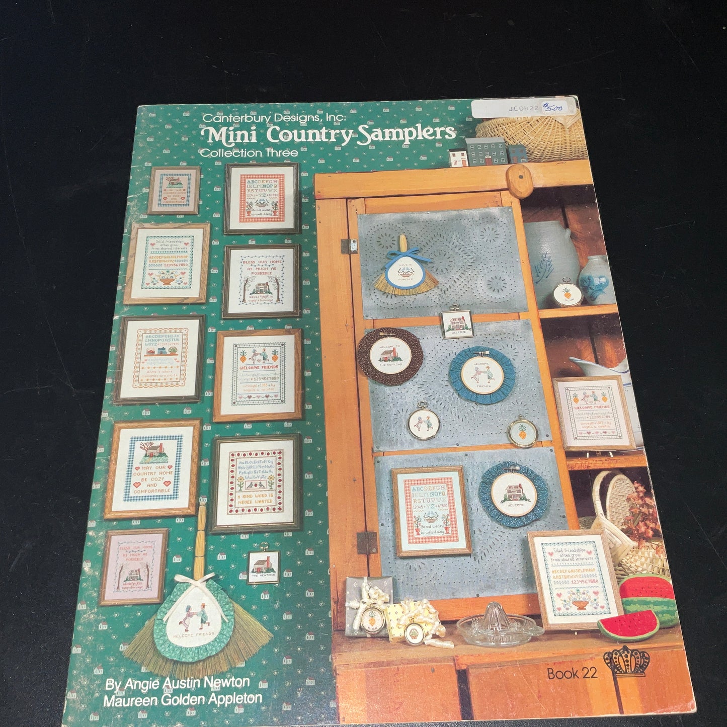 Canterbury Designs Inc set of 2 Mini Country Samplers Collections Two & Three vintage 1984 counted cross stitch charts