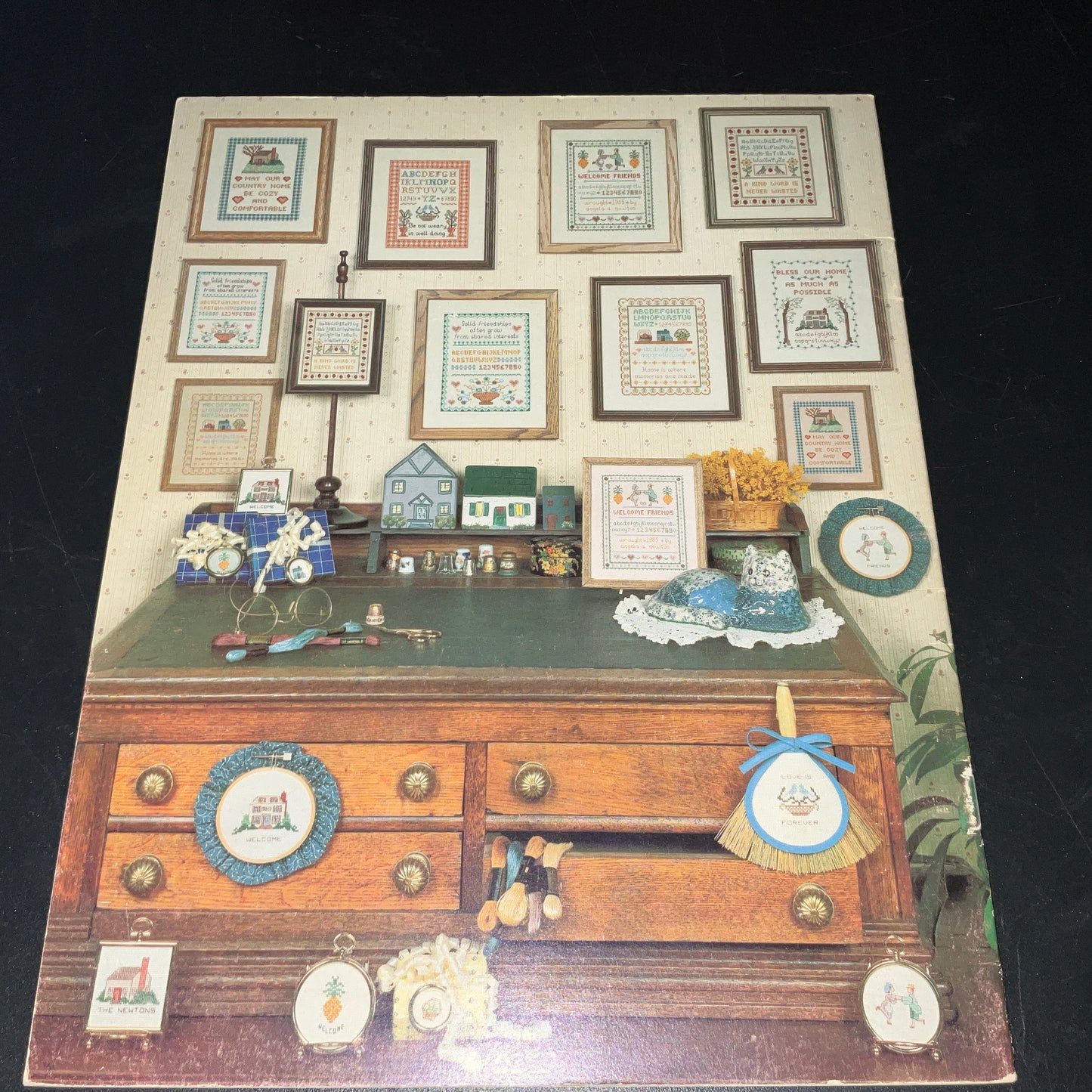 Canterbury Designs Inc set of 2 Mini Country Samplers Collections Two & Three vintage 1984 counted cross stitch charts