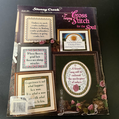 Stoney Creek Collection set of 2 Cross stitch for the Soul & A Second Helping Book 286 & 291 2001 counted cross stitch pattern books