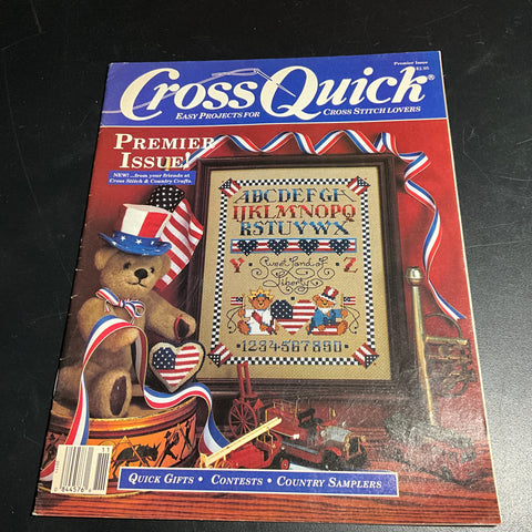 Cross Quick magazine Premier Issue vintage 1989 cross stitch magazine*