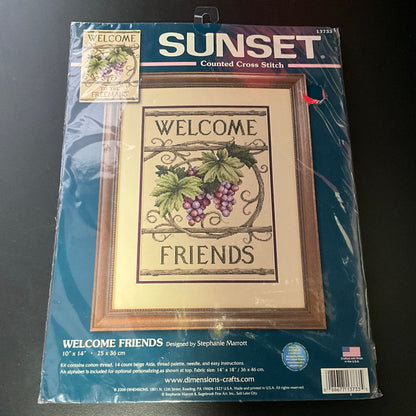 Sunset Welcome Friends 13733 counted cross stitch kit*