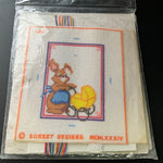 Sunset Needlepoint Baby Bunny 5607 vintage 1984 needlepoint kit